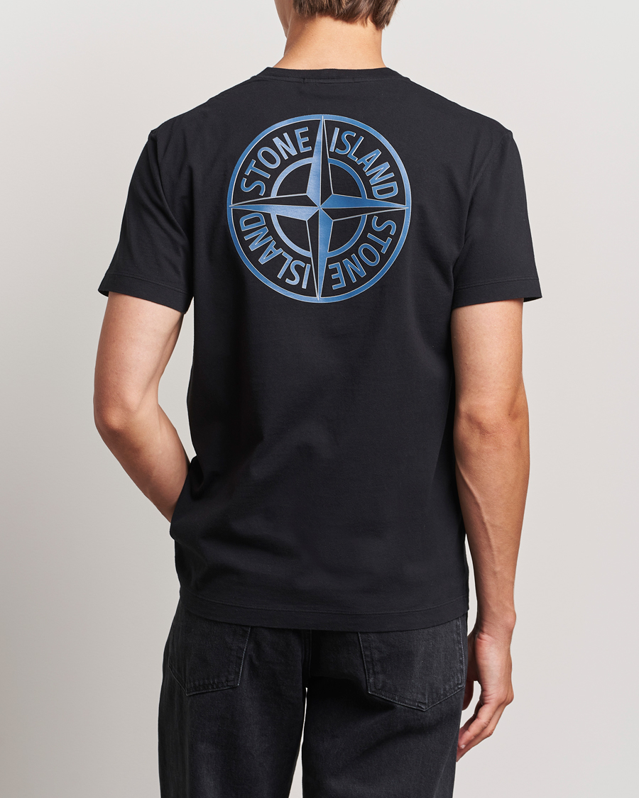 Homme |  | Stone Island | Garment Dyed Jersey Logo T-Shirt Black