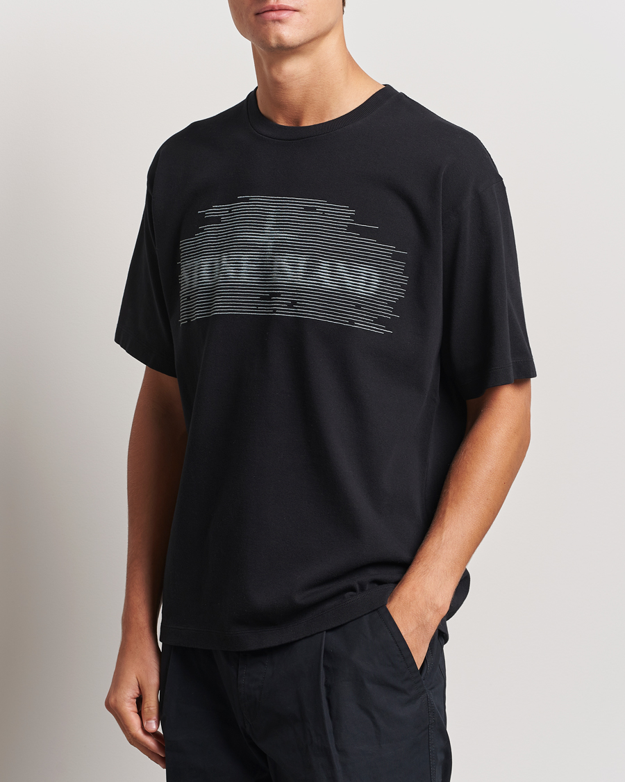 Homme | T-shirts | Stone Island | Garment Dyed Embroidery Logo T-Shirt Black