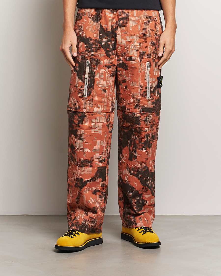 Homme | Pantalon Cargo | Stone Island | Brused Cotton Canvas Camo Cargo Pants Orange