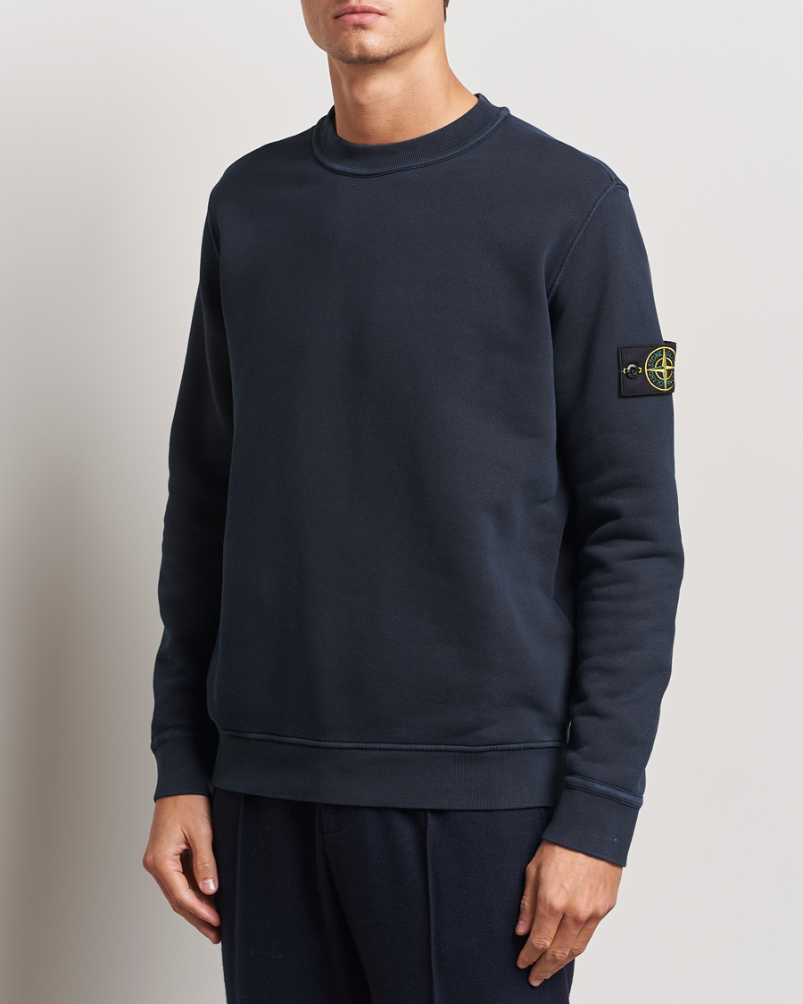 Homme |  | Stone Island | Old Dyed Cotton Sweatshirt Navy Blue