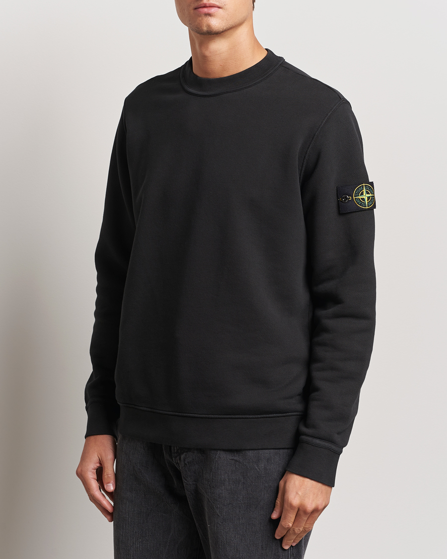 Homme |  | Stone Island | Old Dyed Cotton Sweatshirt Black