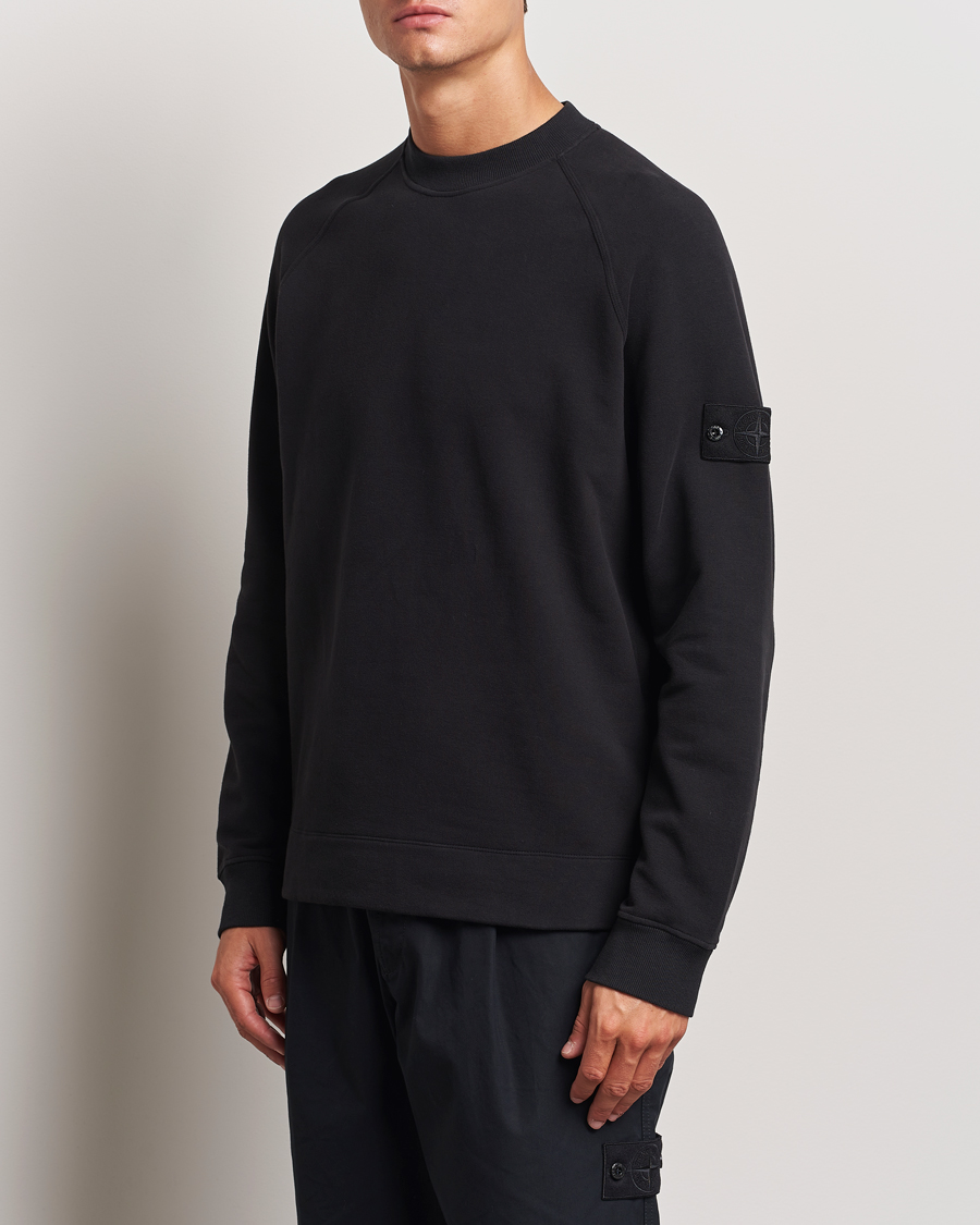 Homme |  | Stone Island | Ghost Organic Cotton Fleece Sweatshirt Black