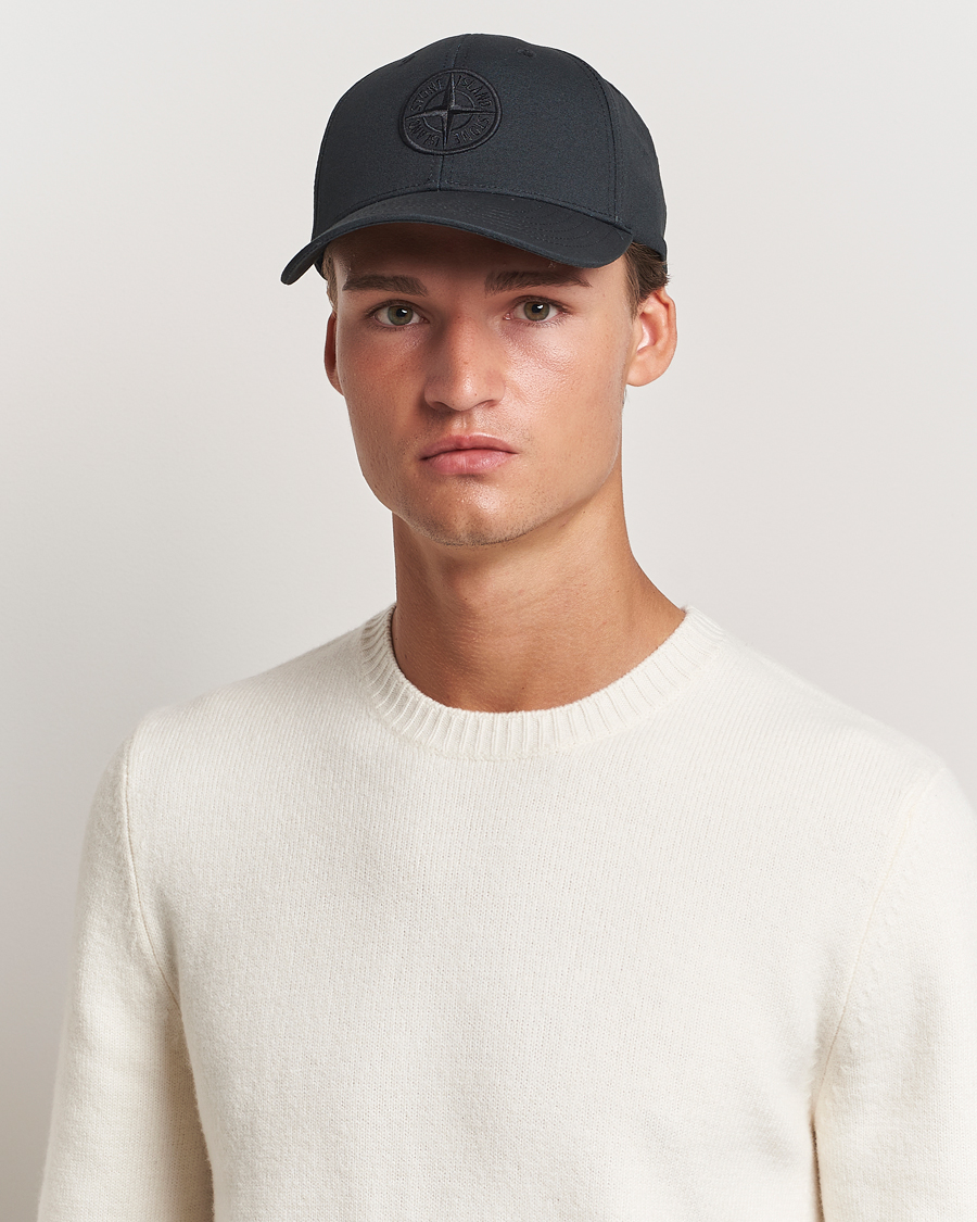 Homme |  | Stone Island | Cotton Rep Logo Cap Black