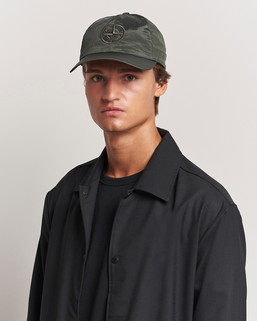 Homme |  | Stone Island | Nylon Metal Logo Cap Musk