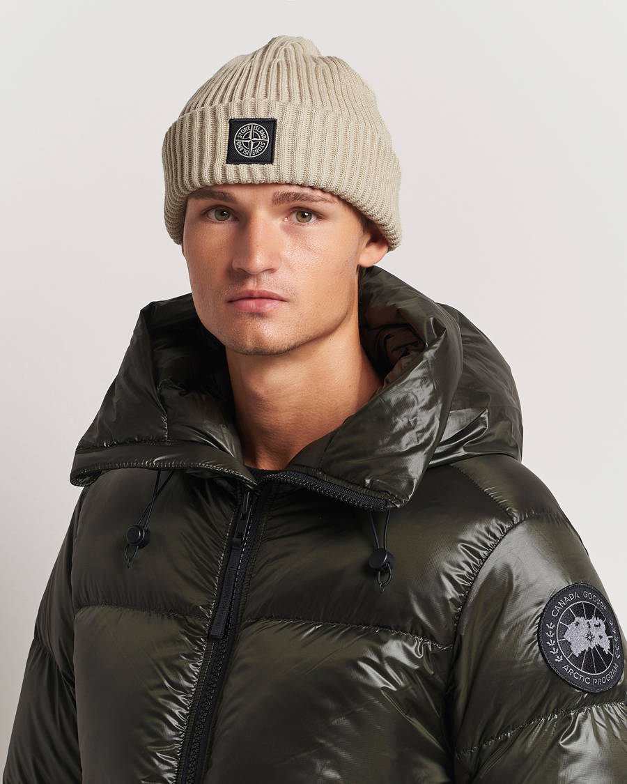 Homme |  | Stone Island | Full Rib Wool Beanie Plaster