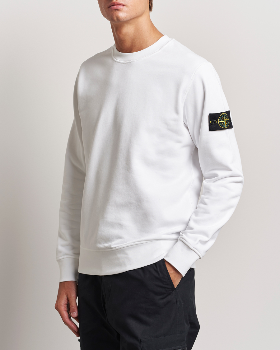 Homme |  | Stone Island | Garment Dyed Fleece Sweatshirt White
