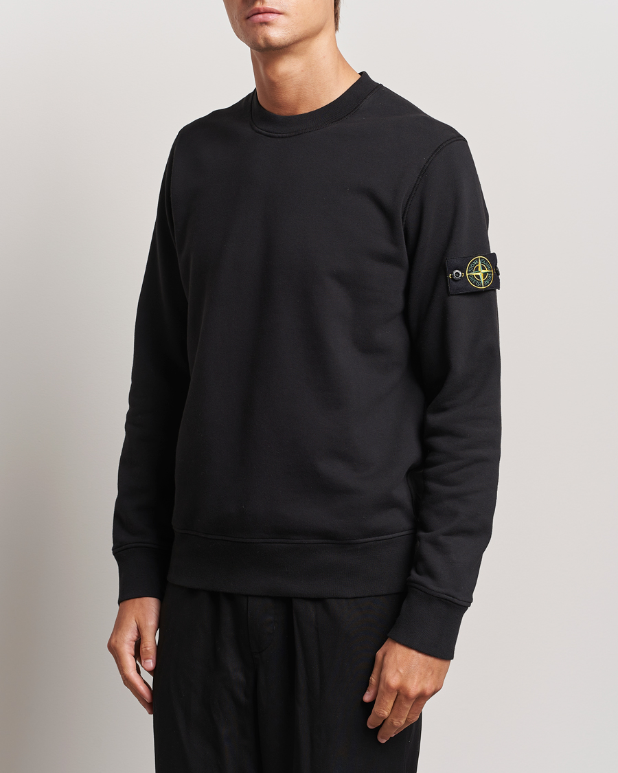 Homme |  | Stone Island | Garment Dyed Fleece Sweatshirt Black