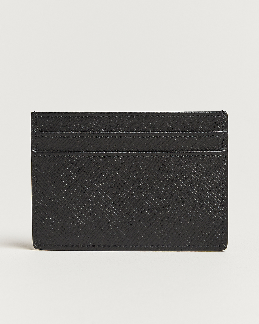 Homme |  | Smythson | Panama Flat Cardholder  Black