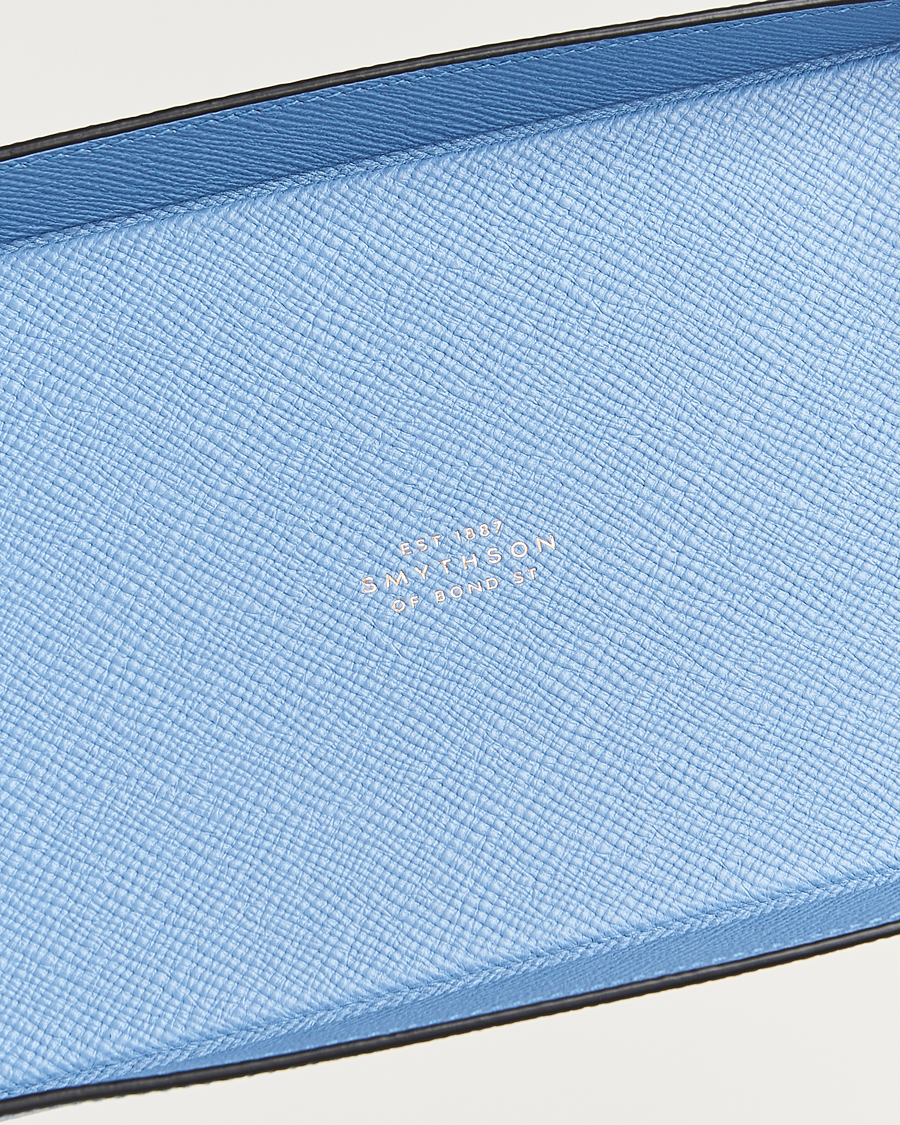 Homme | Pour La Maison | Smythson | Panama Leather Trinket Tray Blue Nile