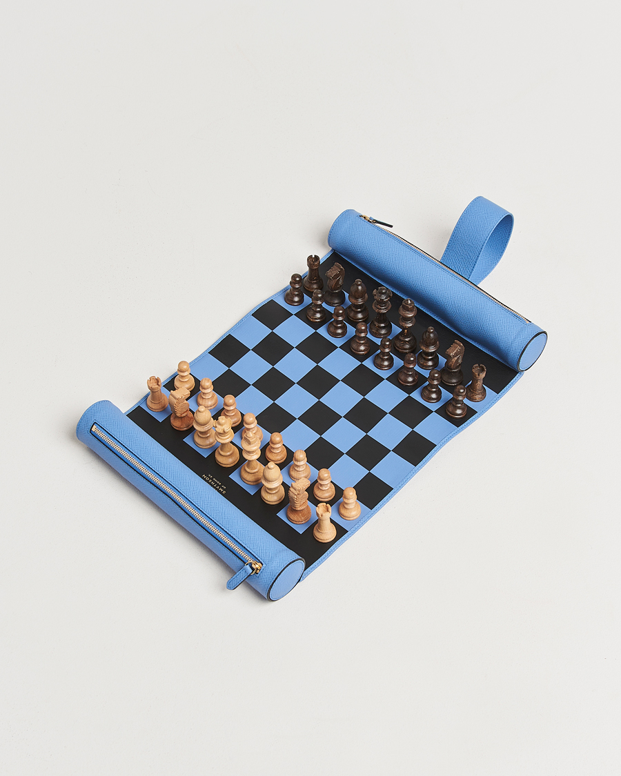 Homme |  | Smythson | Panama Chess Roll Nile Blue