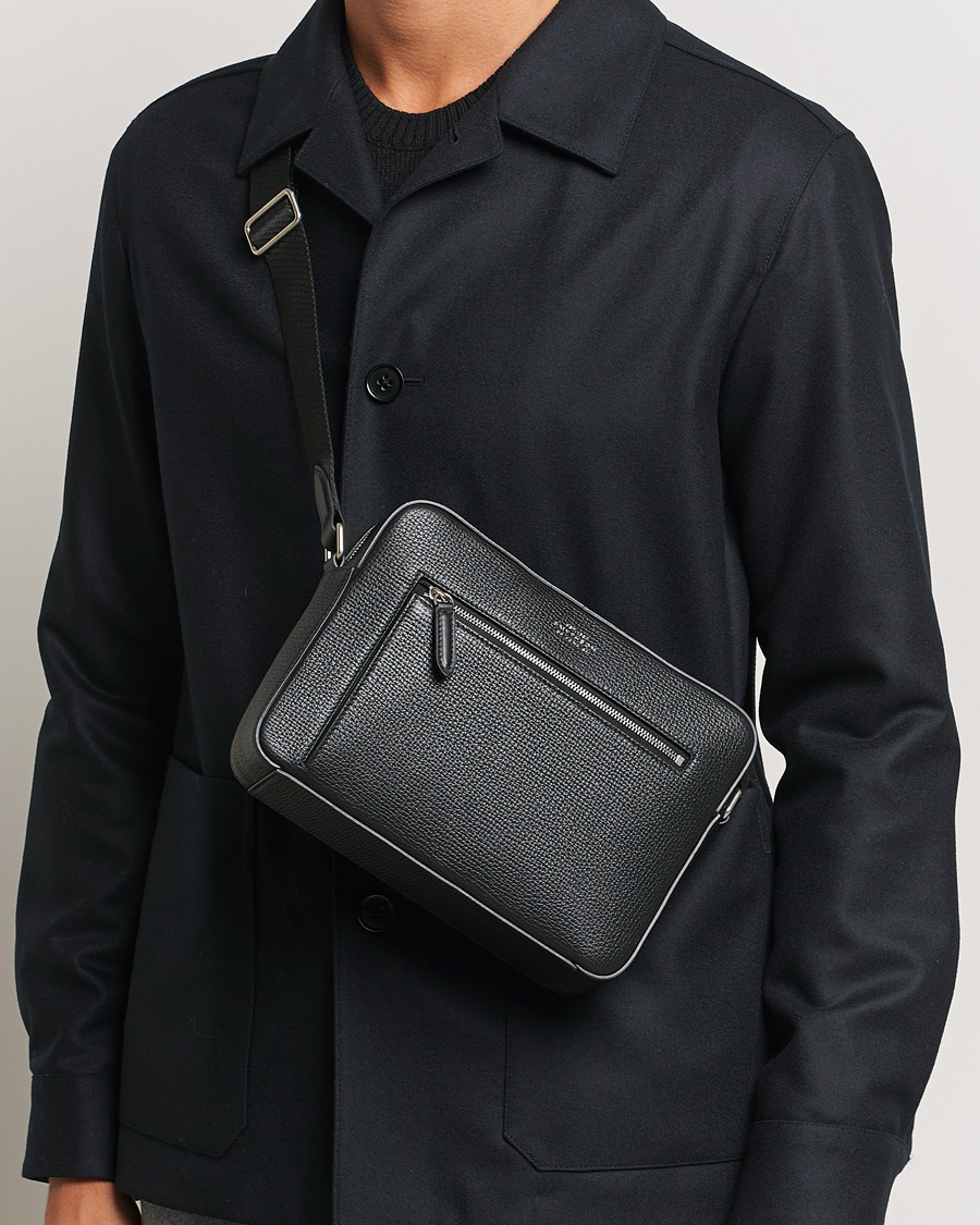 Homme |  | Smythson | Ludlow Zip Crossbody Bag Black