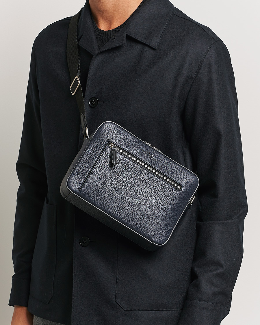 Homme |  | Smythson | Ludlow Zip Crossbody Bag Navy