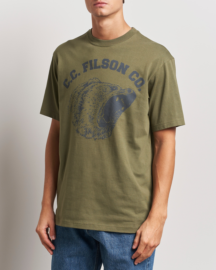 Homme |  | Filson | Printed Cotton T-Shirt Ivy Green