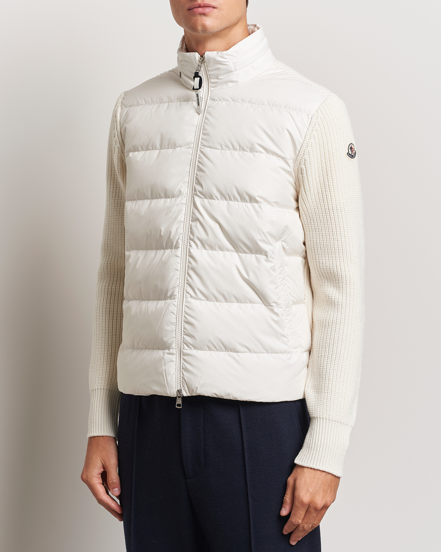 Homme |  | Moncler | Padded Zip Cardigan Off White