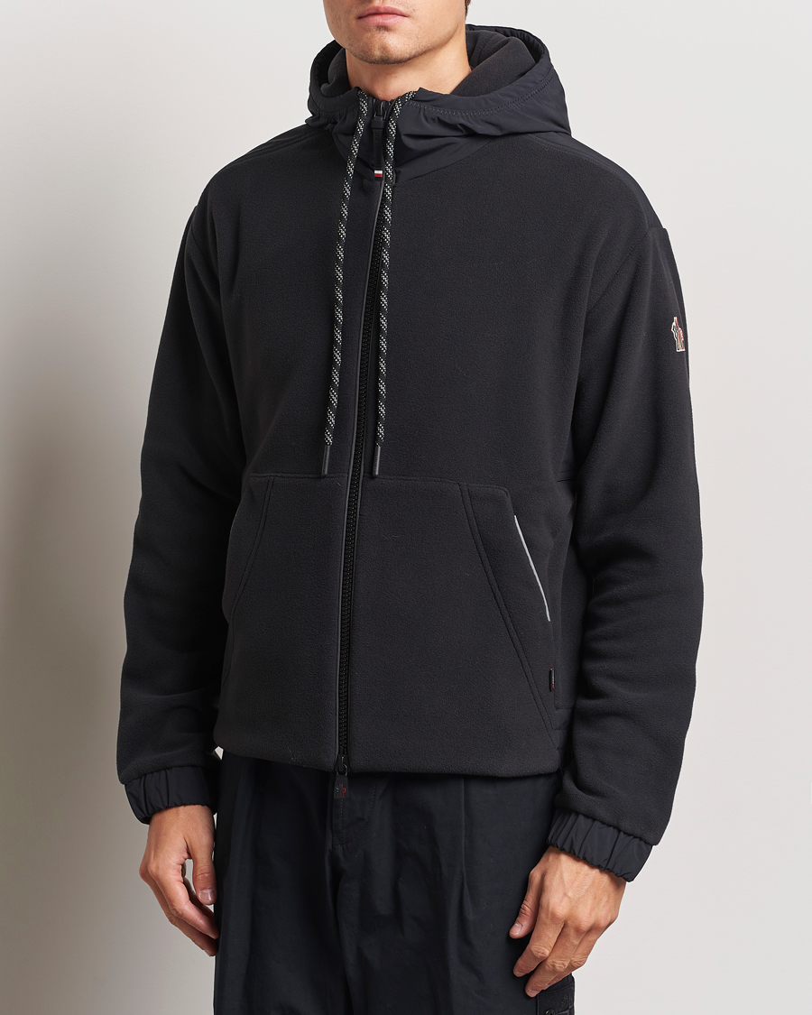 Homme |  | Moncler Grenoble | Fleece Full Zip Cardigan Black