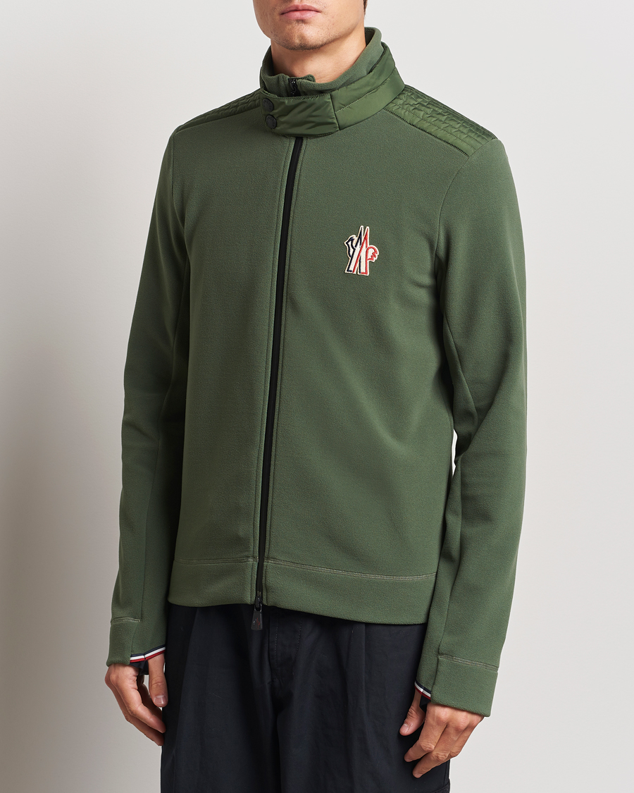 Homme |  | Moncler Grenoble | Fleece Half Zip  Dark Olive