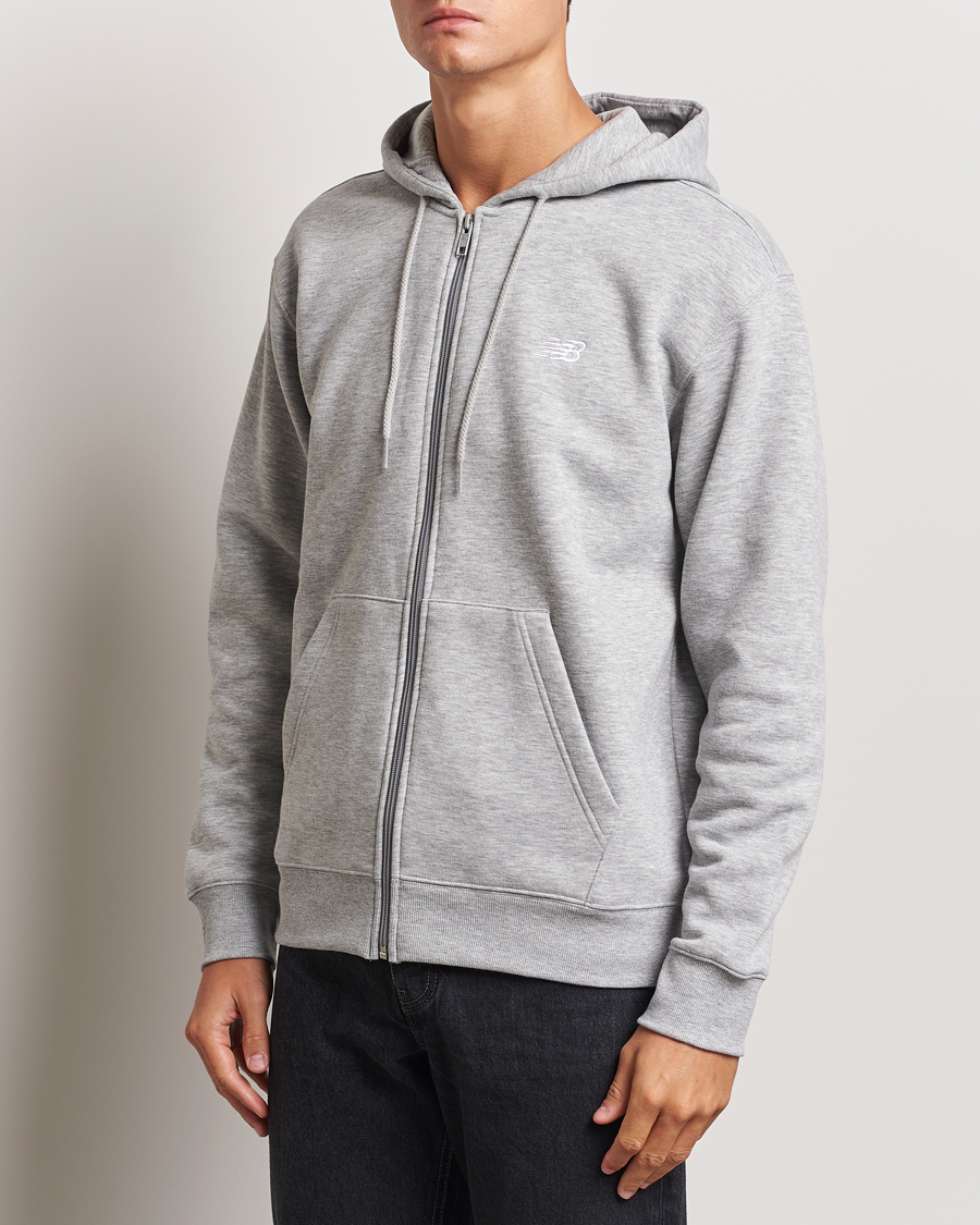 Homme |  | New Balance | Essentials Full Zip Fleece Hoodie Athletic Grey