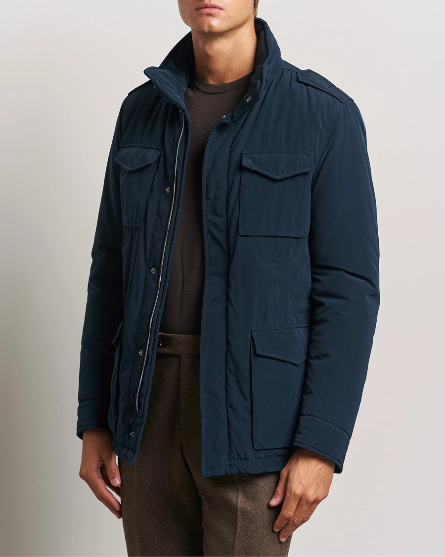 Homme |  | Herno | Soft Nylon Field Jacket Navy