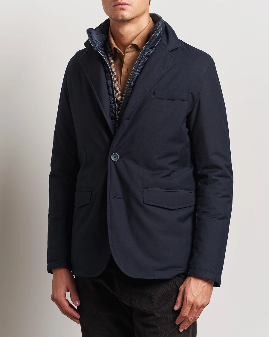 Homme |  | Herno | Water Repellent Down Blazer Navy