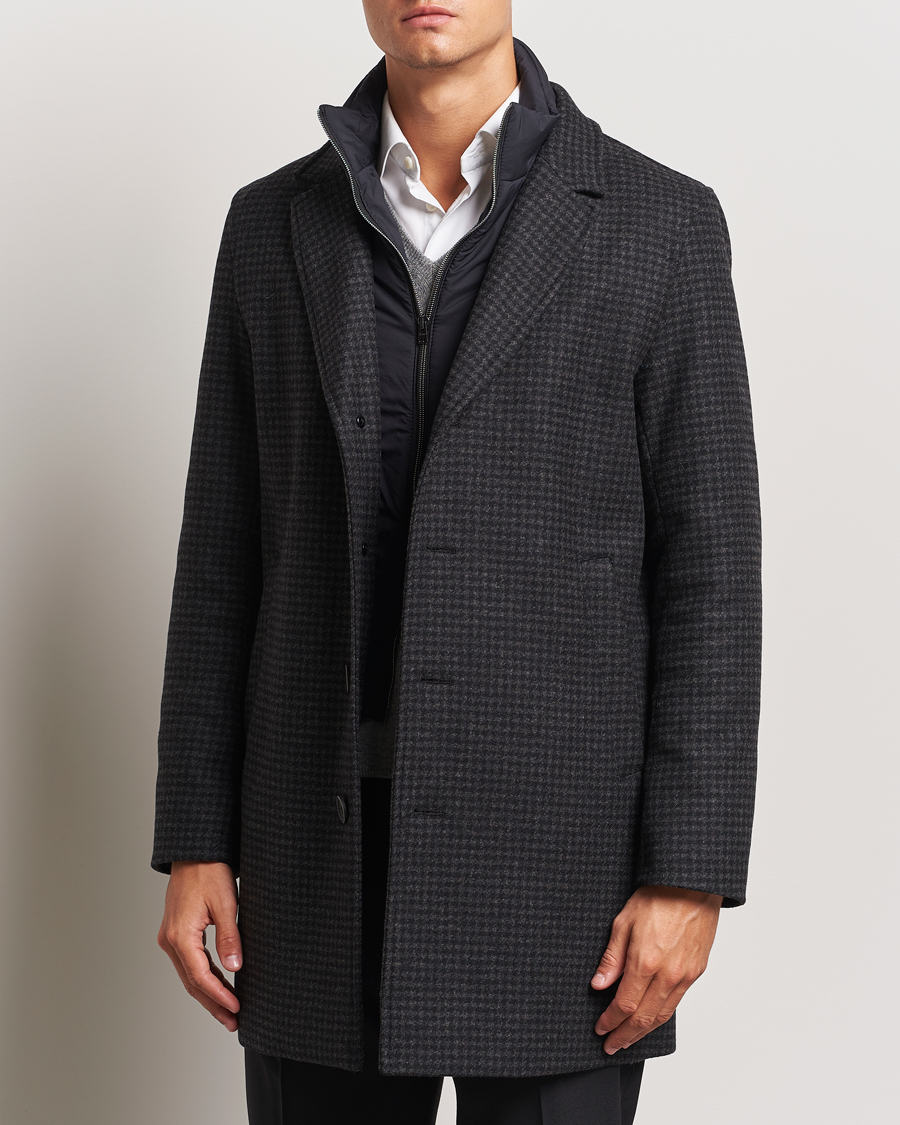 Homme |  | Herno | Wool Zip Coat Charcoal