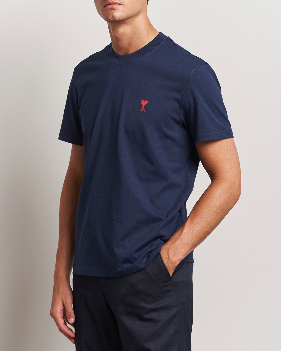Homme |  | AMI | Heart Logo T-Shirt Nautic Blue