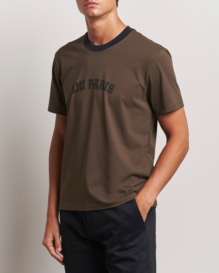 Homme |  | AMI | Paris Logo T-Shirt Dark Coffee