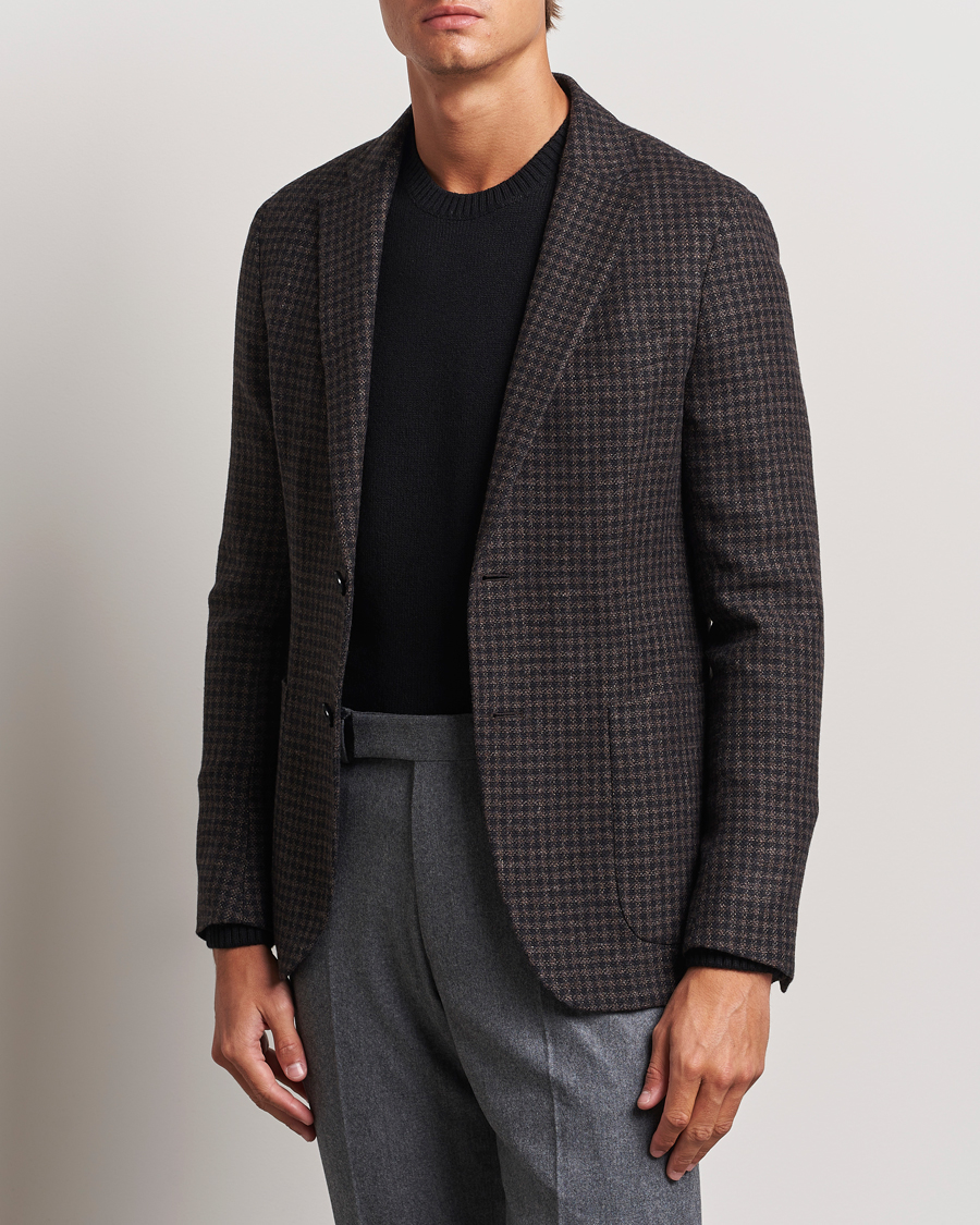 Homme |  | Zegna | Unconstructed Wool/Cashmere Blazer Brown Check