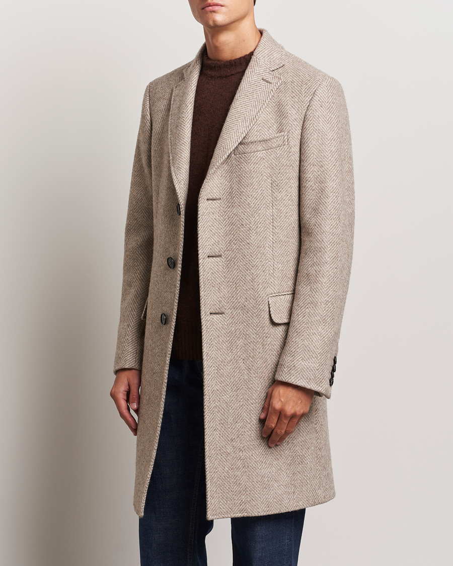 Homme |  | Zegna | Wool/Cashmere Double Breasted Coat Beige
