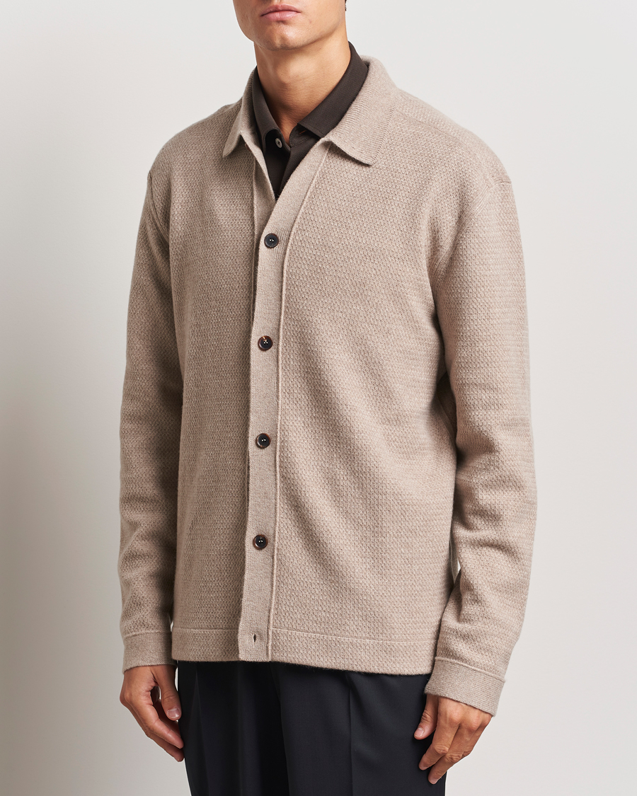 Homme |  | Zegna | Oasi Cashmere Collared Cardigan Beige