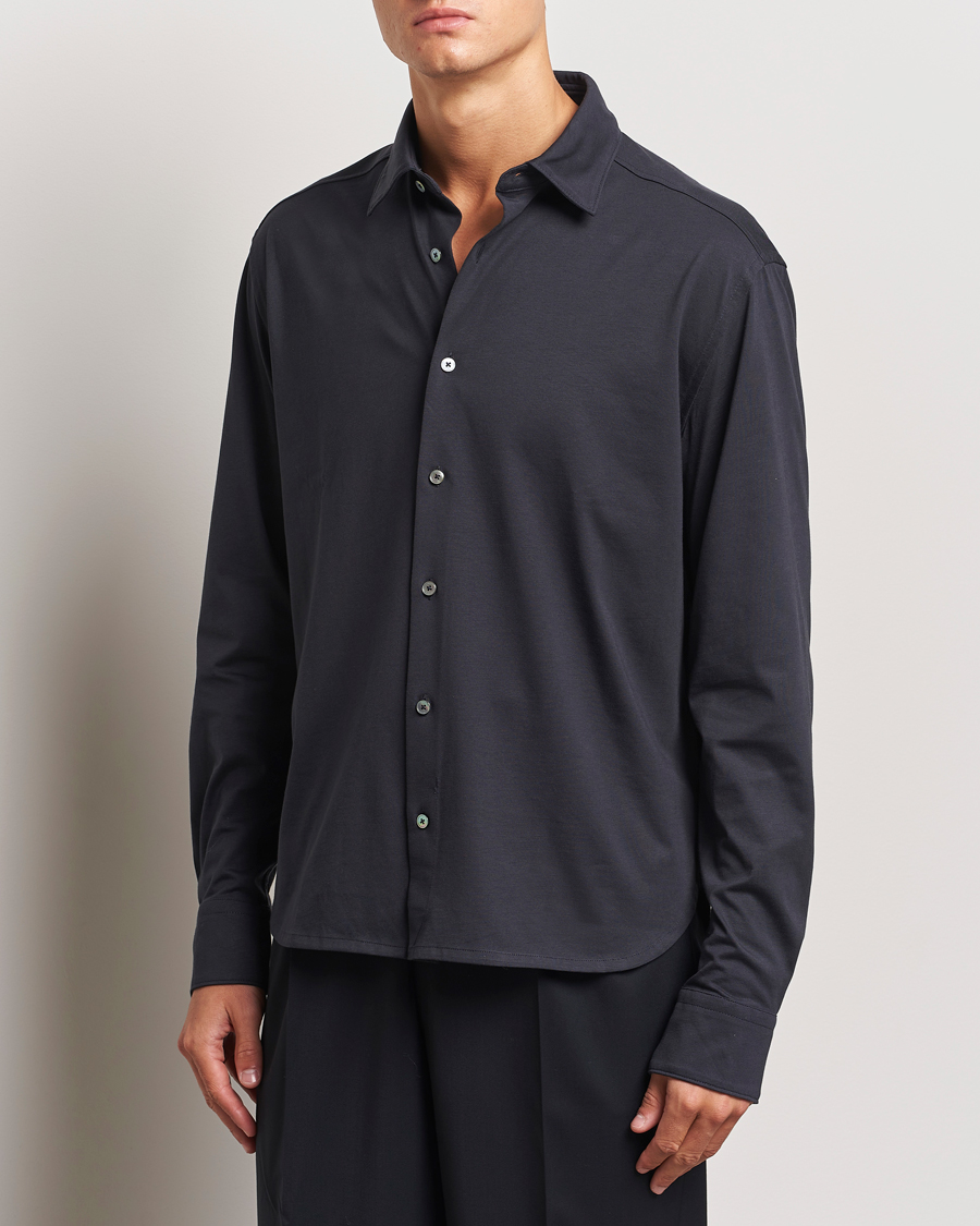 Homme |  | Zegna | Cotton Jersey Shirt Navy