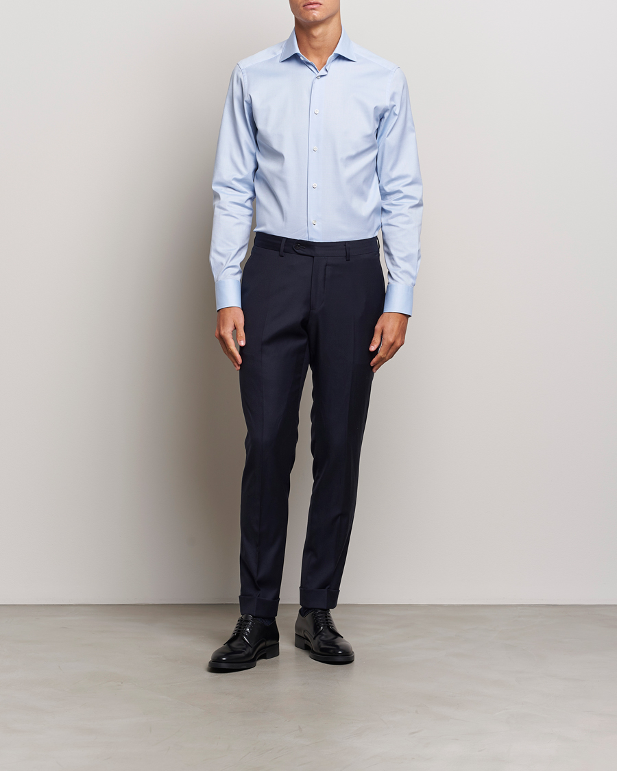 Homme |  | Zegna | Slim Fit Oxford Dress Shirt Light Blue