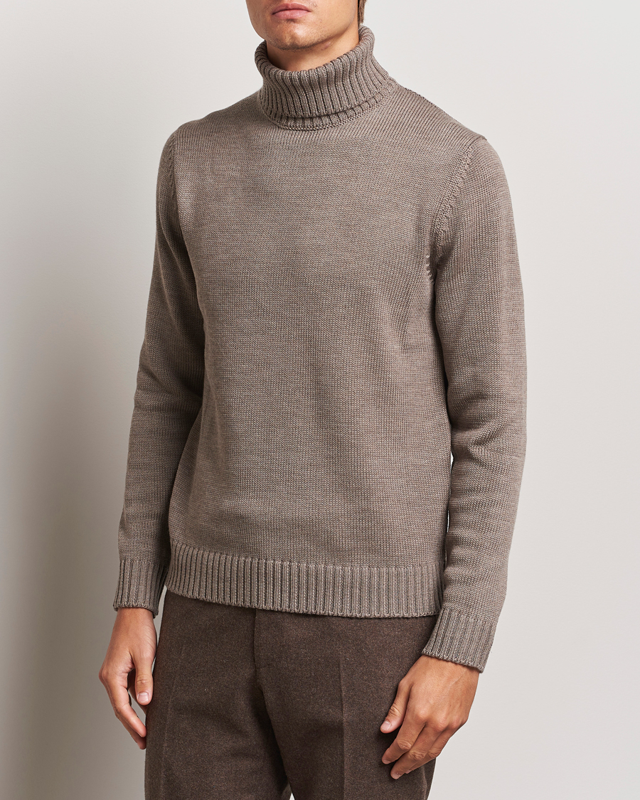 Homme |  | Zanone | Virgin Merino Wool Rollneck Taupe