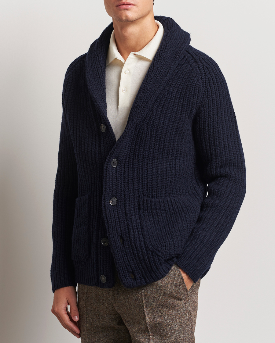 Homme |  | Zanone | Shawl Collar Cardigan Navy