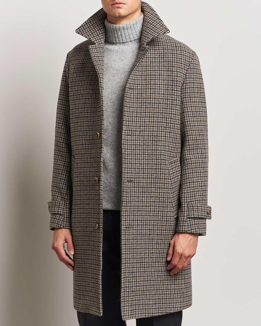 Homme |  | Valstar | Marcello Wool Overcoat Grey Houndstooth