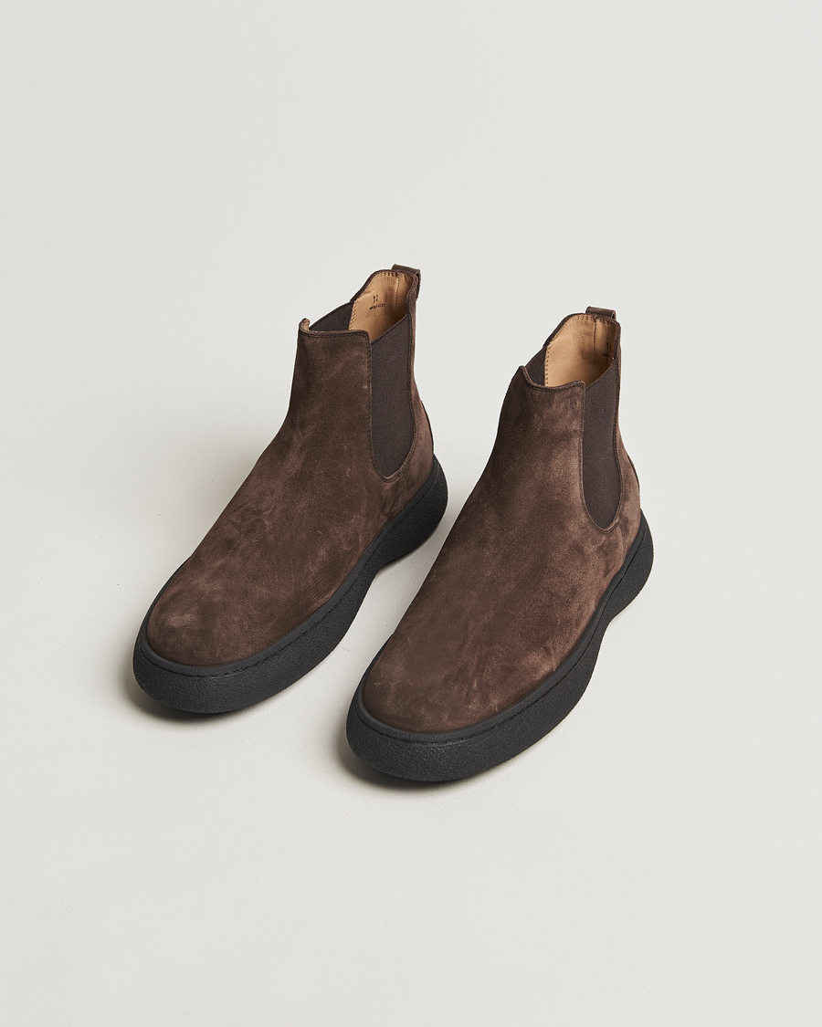 Homme |  | Tod\'s | Gommino Chelsea Boots Dark Brown Suede