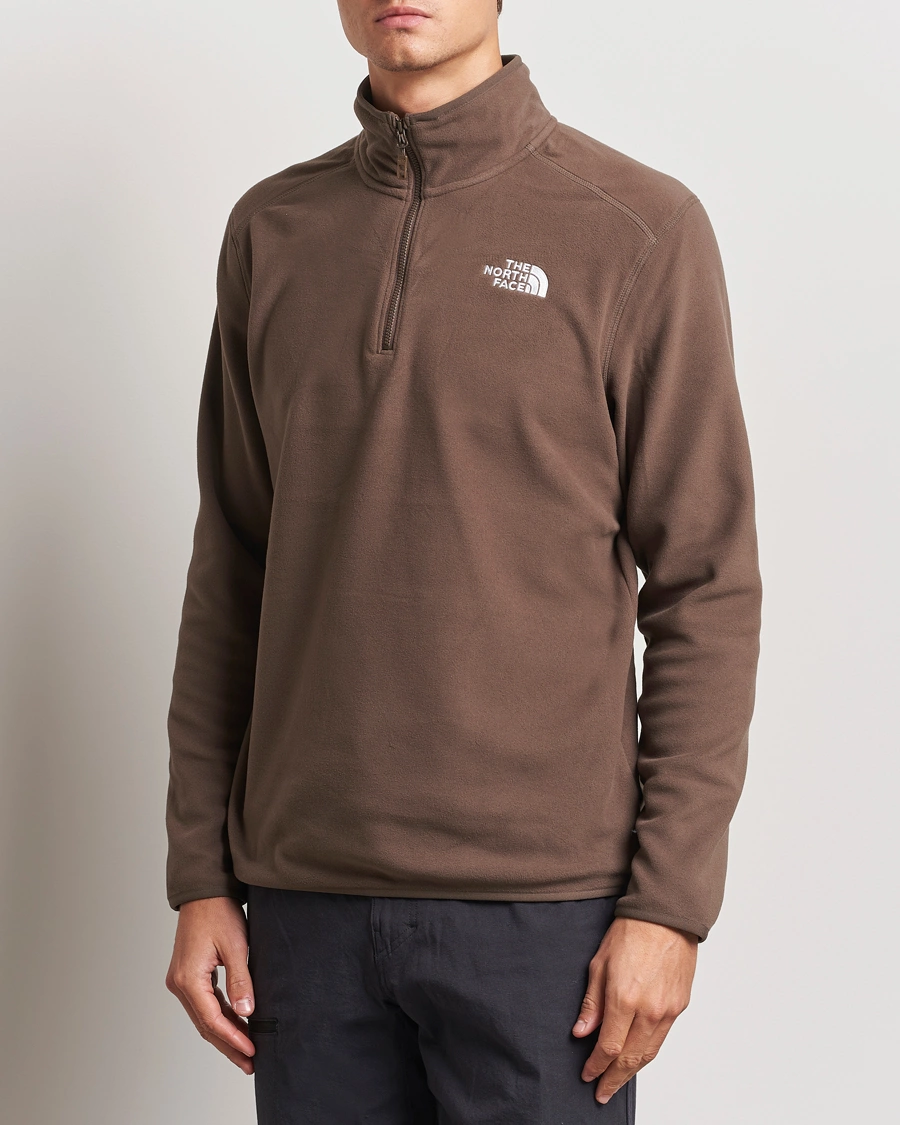 Homme |  | The North Face | 100 Glacier Fleece 1/4 Zip Dark Brown