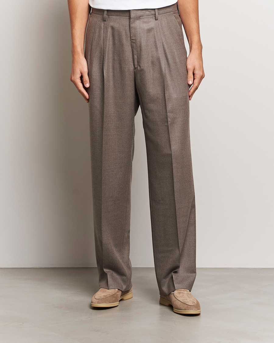 Homme |  | Auralee | Superlight Wool Slacks Top Brown