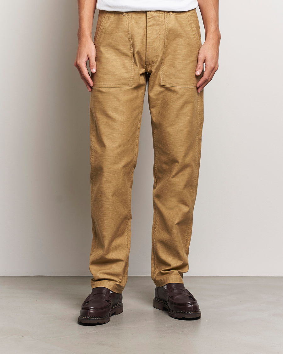 Homme |  | orSlow | Slim Fit Original Sateen Fatigue Pants Khaki