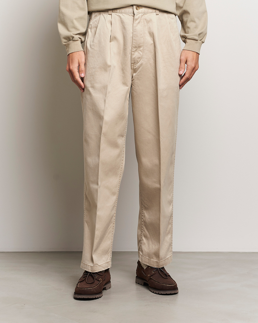 Homme |  | orSlow | Two Tuck Wide Trousers Khaki