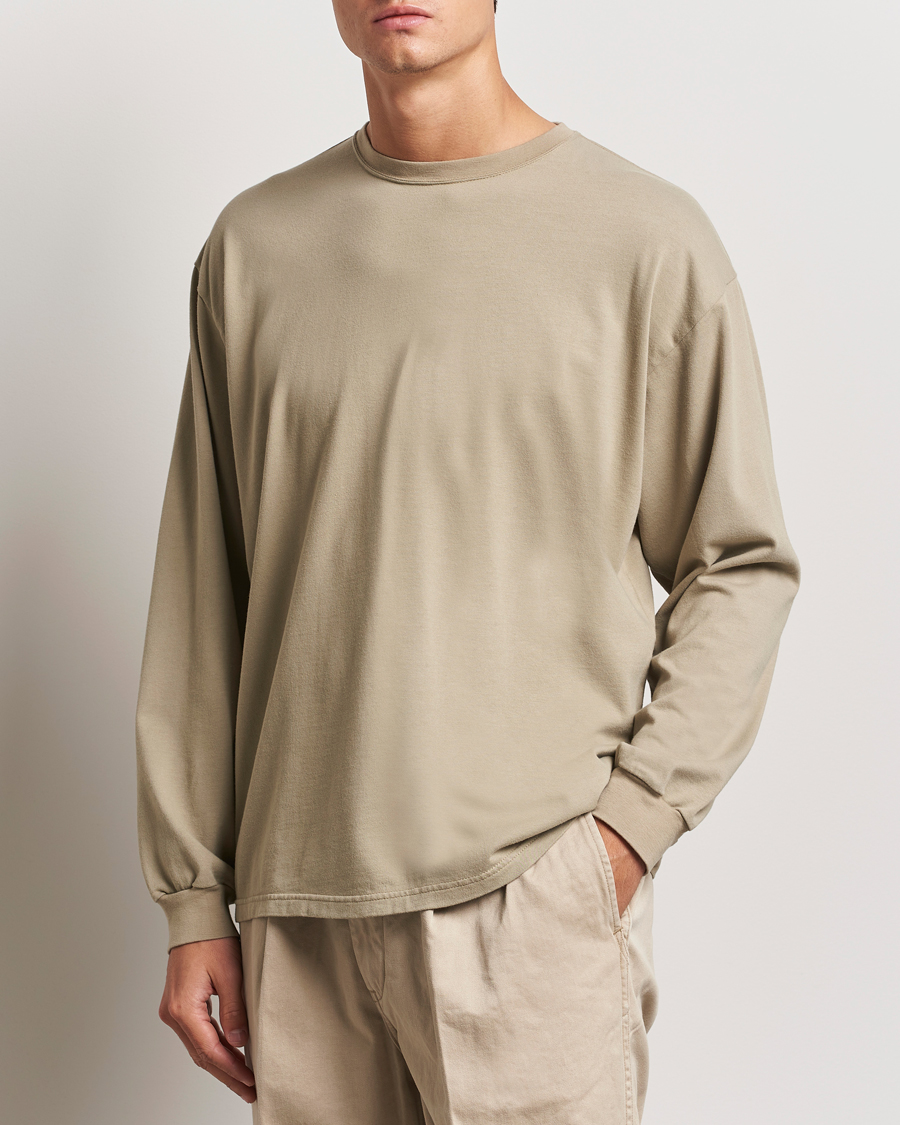 Homme |  | orSlow | Relax Fit Long Sleeve T-Shirt Olive Drab