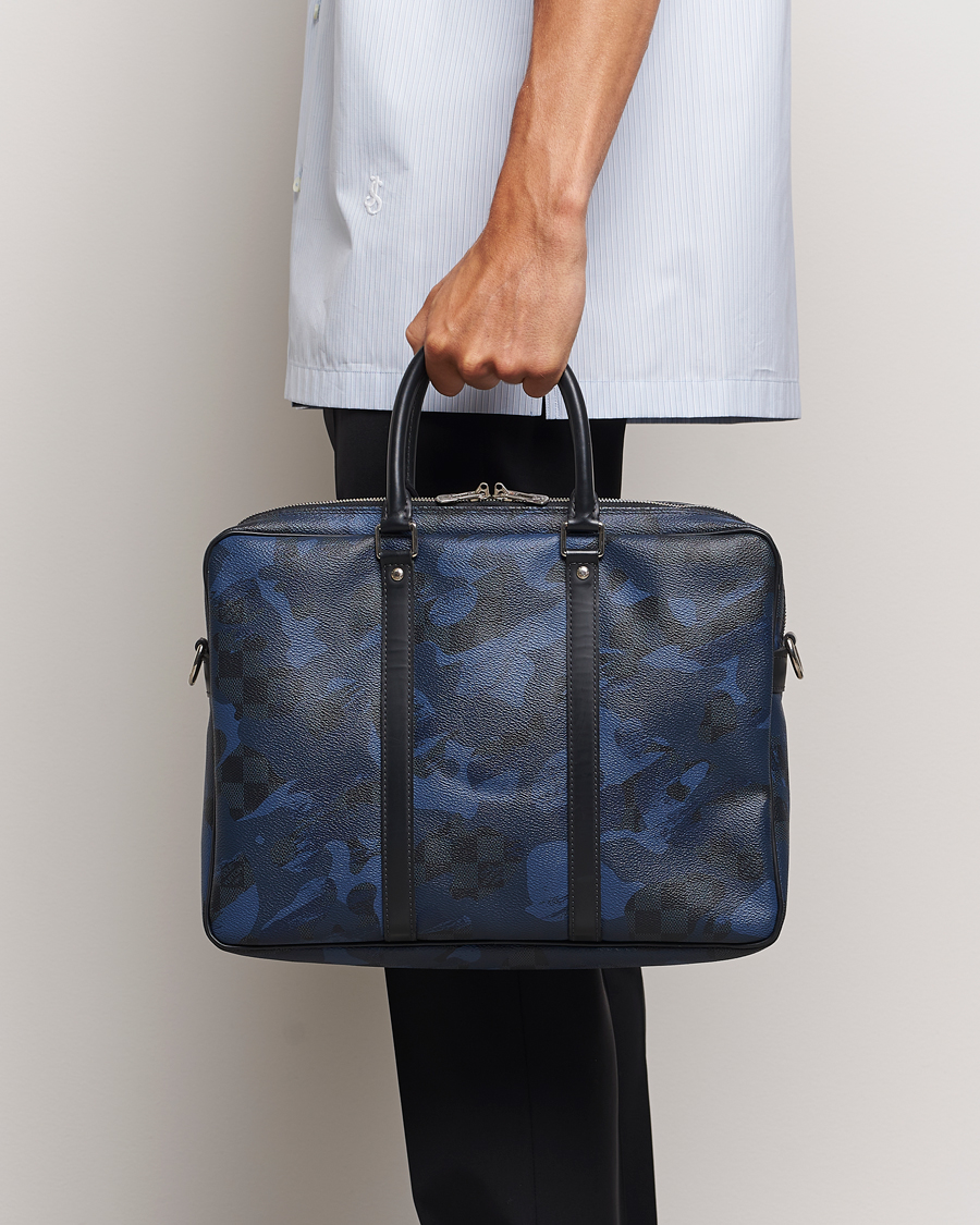 Homme | Louis Vuitton Pre-Owned | Louis Vuitton Pre-Owned | Porte-Documents Voyage Briefcase Navy Blue