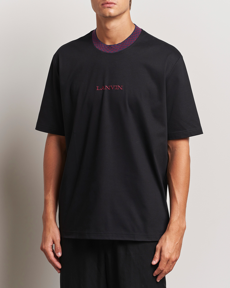 Homme |  | Lanvin | Curb Detail Logo T-Shirt Black