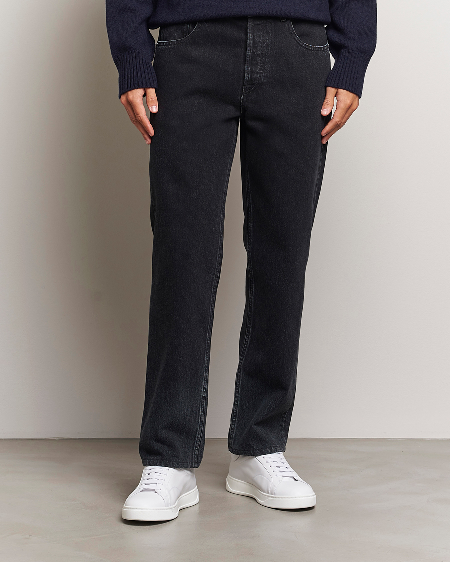 Homme | Slim fit | Lanvin | Leather Pocket Denim Pants Black