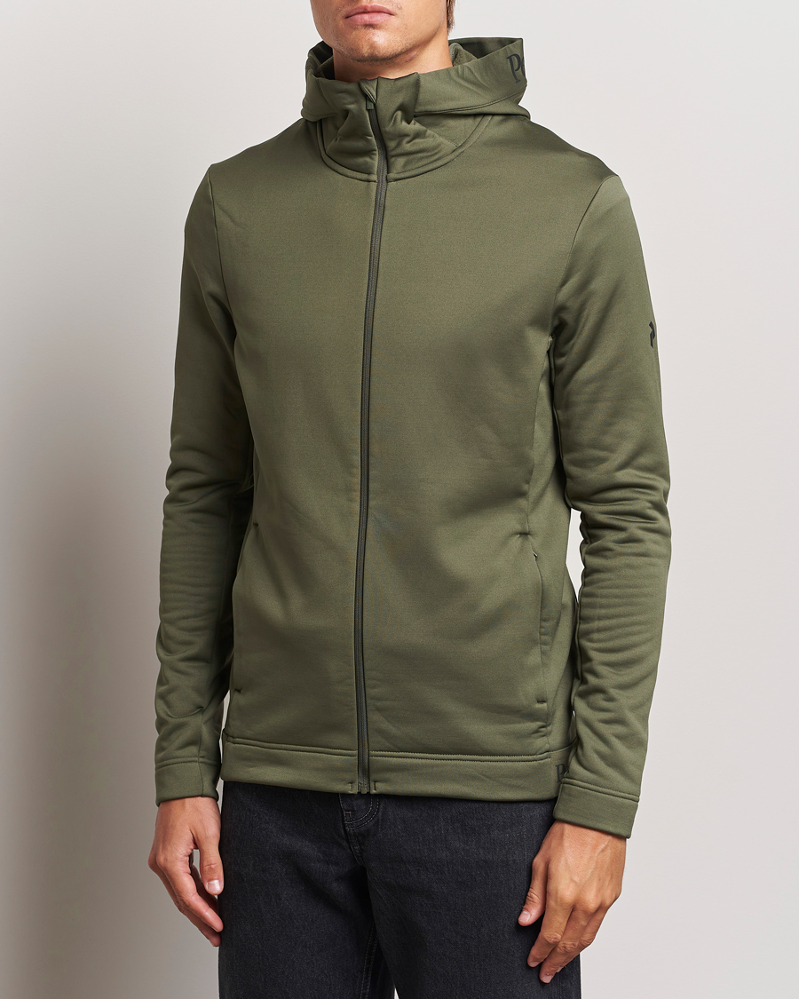 Homme | Vêtements | Peak Performance | Rider Tech Zip Hood  Pine Needle