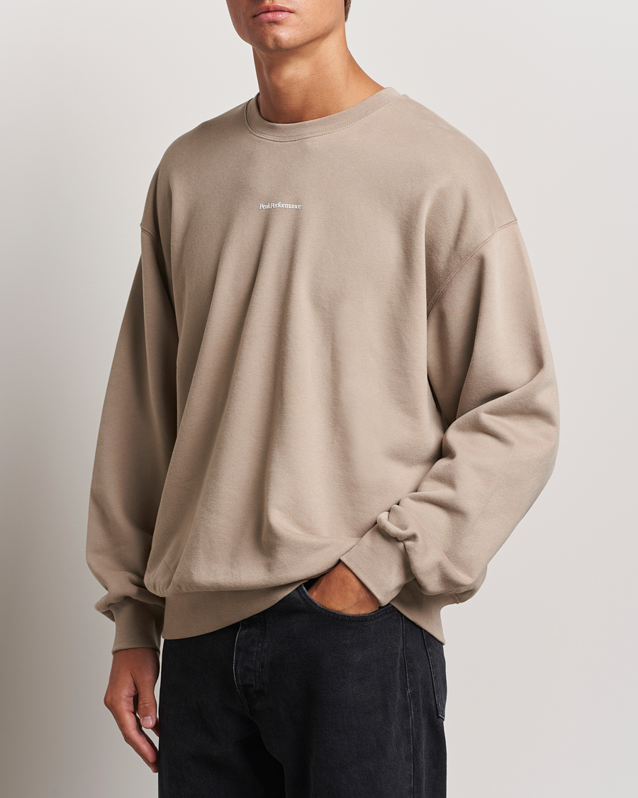 Homme |  | Peak Performance | Original Terry Crew Sweatshirt Avid Beige