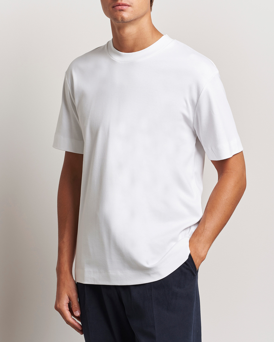 Homme |  | Sunspel | Heavyweight Mock Neck T-Shirt White