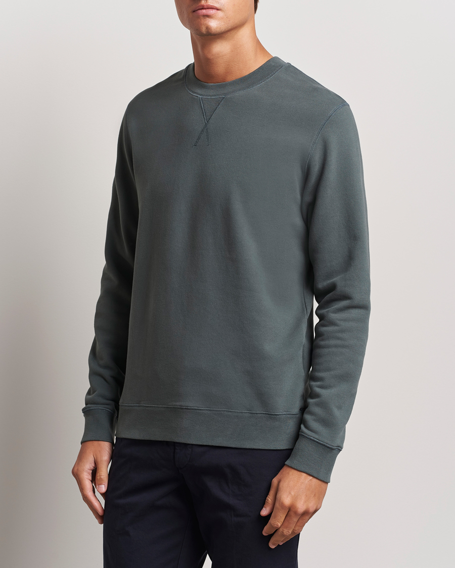 Homme |  | Sunspel | Loopback Sweatshirt Drill Green