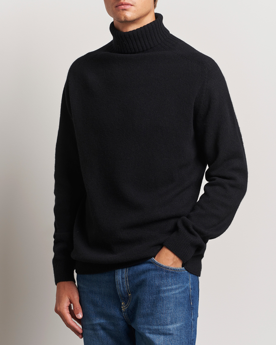 Homme |  | Sunspel | Lambswool Poloshirt Black