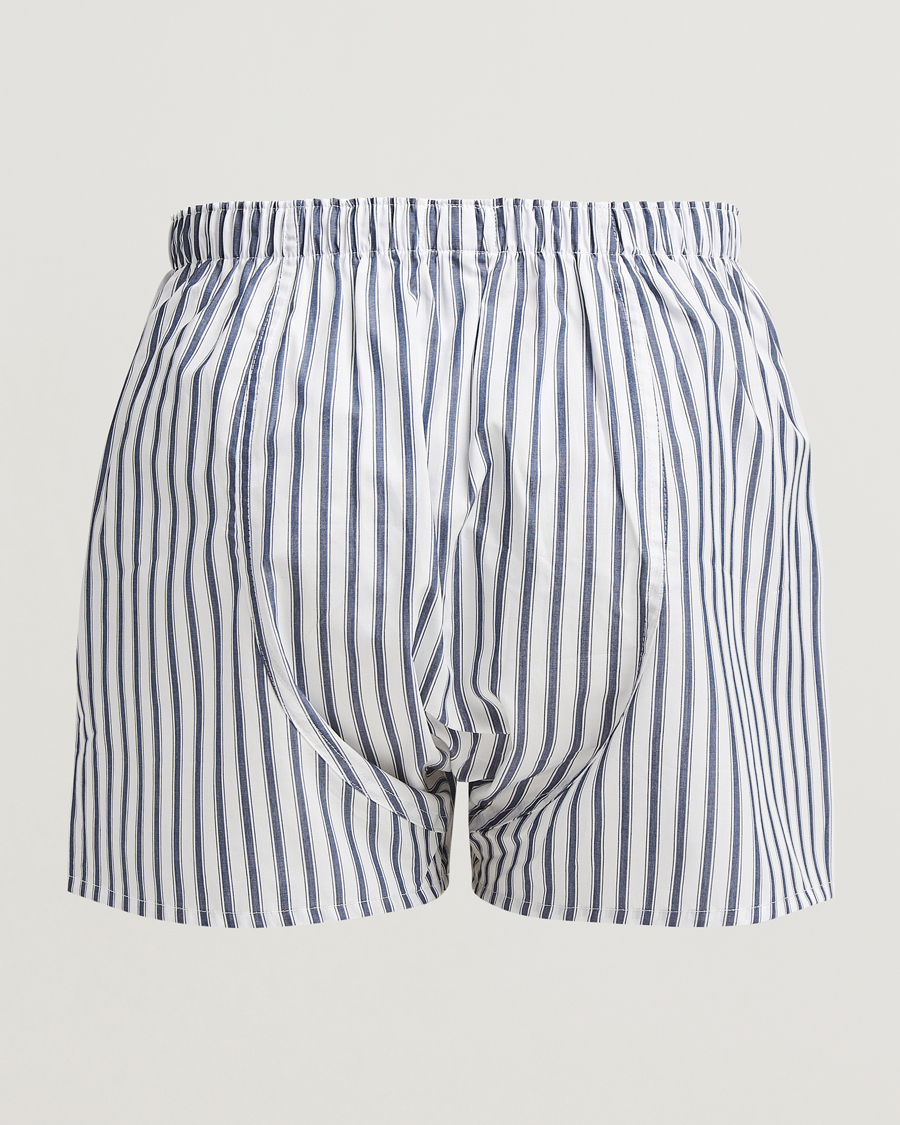 Homme |  | Sunspel | Cotton Stripe Boxer Broken Bar Stripe