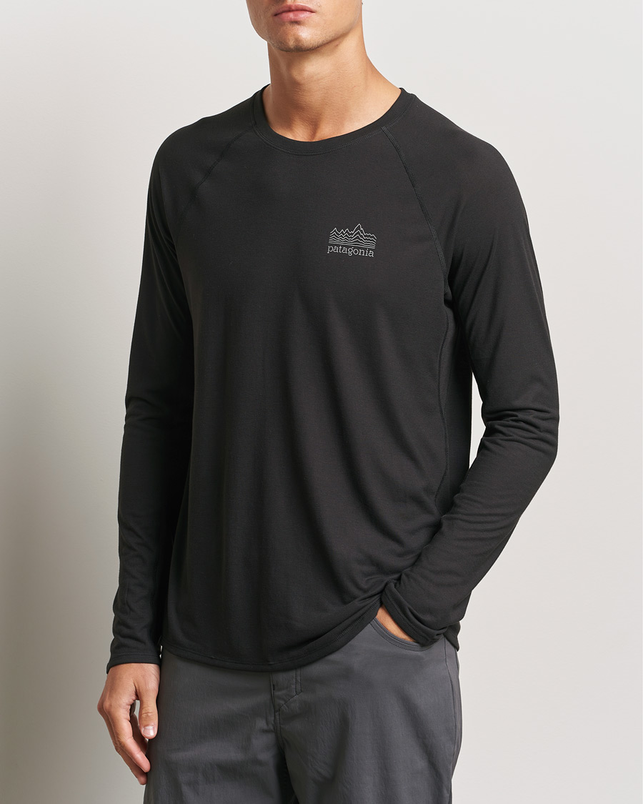 Homme | T-shirts | Patagonia | Long Sleeve Cap Cool Trail Graphic Shirt Black